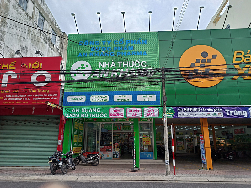 Nhà thuốc An Khang tại Số 169-171-173 Đường Thống Nhất (Ngay Bách hóa XANH cạnh ngân hàng Agribank Thống Nhất), Phường Tây Nha Trang, Tỉnh Khánh Hòa, Việt Nam